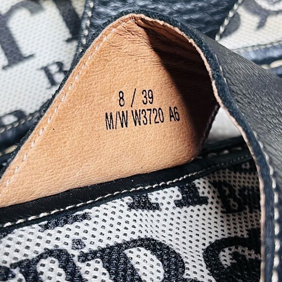 Børn Black Leather Thong Sandals Women 8 EU 39 Excellent Condition Cushion Slide - Picture 8 of 10